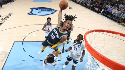 Ja Morant playing for the Memphis Grizzlies. Courtesy of the Washington Post